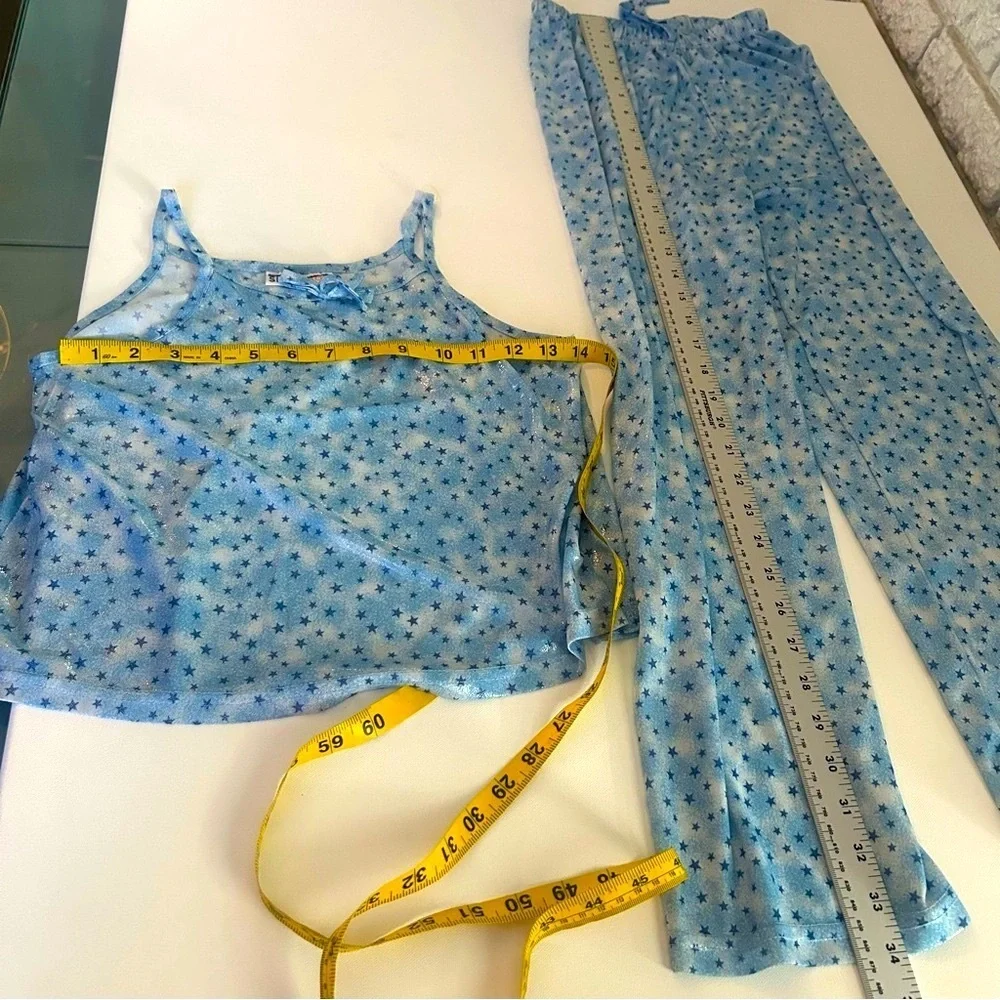 Girls Size 8 Star Bundle Sparkle Glitter Purse Mirror Trinket Box PJS Pink Blue